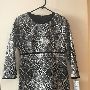 Zara B/W Floral Dress